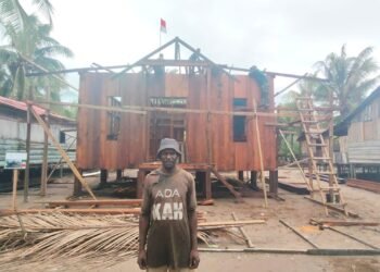 Rumah Impian Niko Makare Segera Terwujud Berkat TMMD Kodim 1710/Mimika