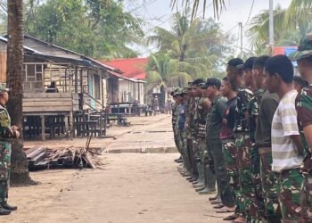Semangat Kebersamaan Warnai Apel Pagi Satgas TMMD Kodim 1710/Mimika