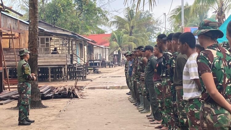 Semangat Kebersamaan Warnai Apel Pagi Satgas TMMD Kodim 1710/Mimika