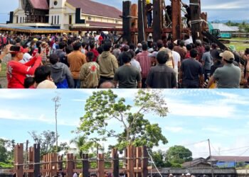 Jadi Simbol Persatuan di Tanah Rantau, Warga Toraja Mimika Dirikan Rumah Adat Tongkonan