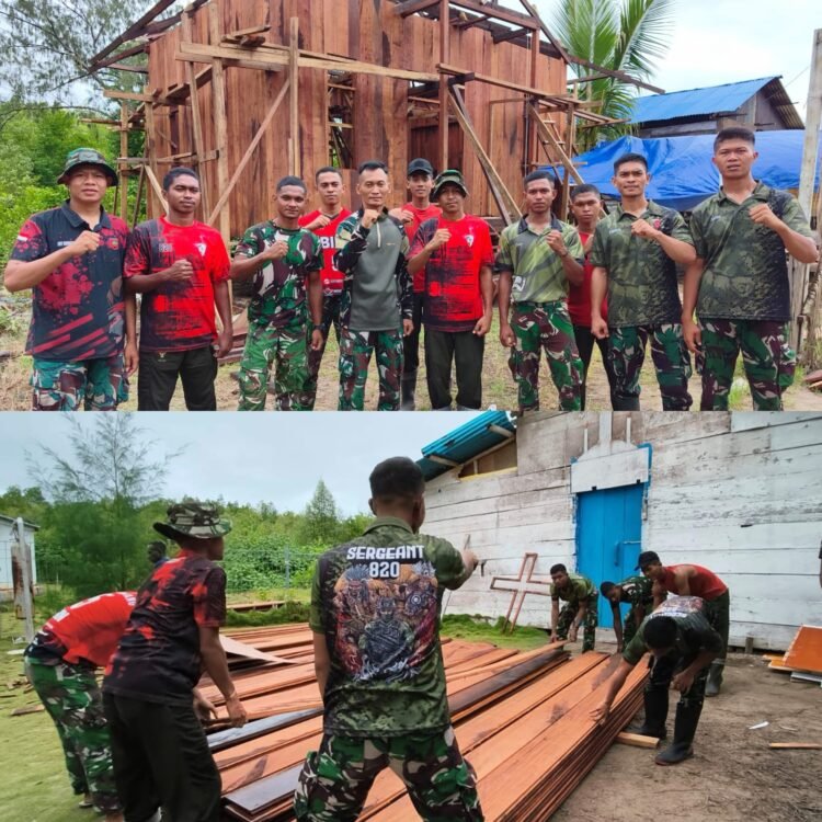 Prajurit Yonif TP 820/DAAI Bangga Terlibat dalam TMMD ke-128 Kodim 1710/Mimika