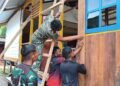 Satgas TMMD Kodim 1710/Mimika Mulai Pemasangan Dinding Gereja Santo Klemenst