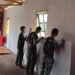 Pembangunan Gereja Santo Klemenst Berlanjut, Satgas TMMD Kerjakan Dinding Bagian Dalam