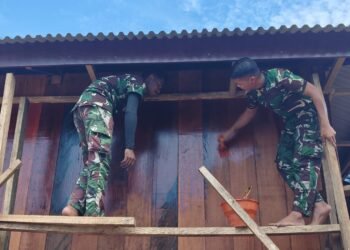 Rumah Nikodemus Awaiti Mulai Dicat, Progres Pembangunan Semakin Nyata