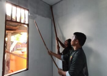 Pengerjaan Rumah Ibu Natalia Natipia Masuki Tahap Pengecatan Dinding Kamar