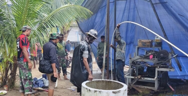 Progres Pembangunan Sumur Bor TMMD Ke-128 Terus Dikebut