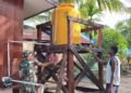 Satgas TMMD Lakukan Pengecatan Rangka Profil Tank untuk Perkuat Ketahanan Material