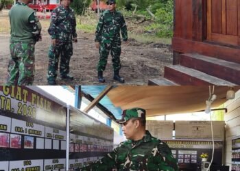 Kasiter Kasrem 173/PVB Tinjau Progres TMMD Ke-128 Kodim 1710/Mimika di Kampung Keakwa
