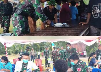 Bakti Sosial Pengobatan Gratis dan Makan Bersama Warnai Penutupan TMMD Keakwa