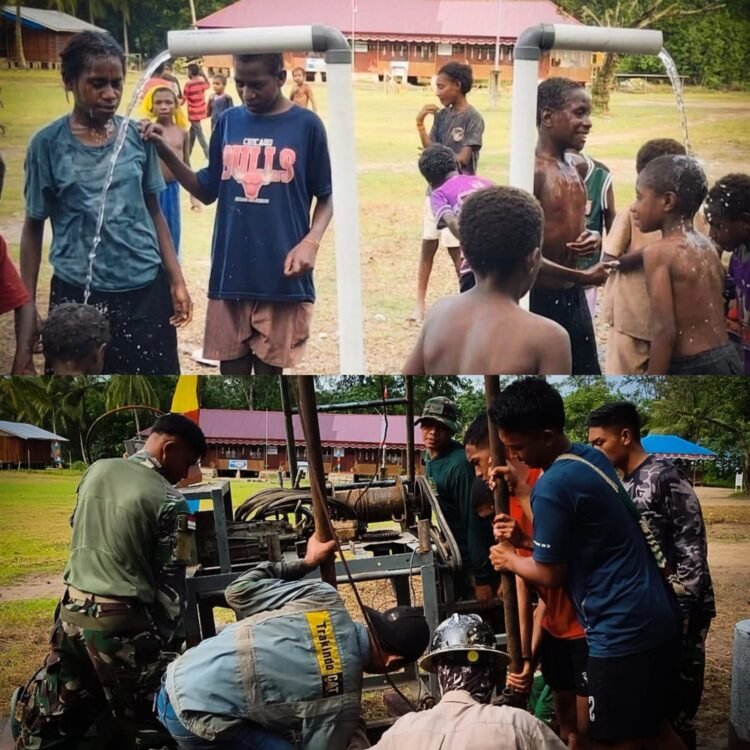 Sumur Bor Pertama Hadir di Kampung Keakwa, Warga Tak Lagi Bergantung pada Air Hujan