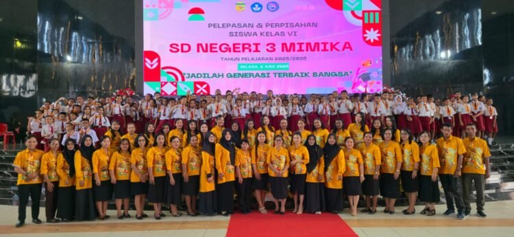 Gelar Perpisahan, SD Negeri 3 Mimika Lepas 102 Siswa