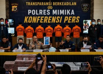 Polres Mimika Ungkap 19 Kasus Pencurian dari Pengembangan Curanmor