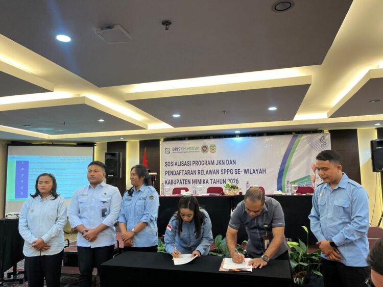 BPJS Kesehatan Gandeng 20 SPPG Mimika Lindungi Relawan Program MBG