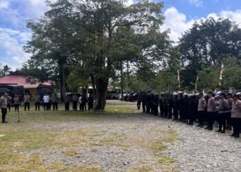 Jelang Perdamaian Kwamki Narama, Polres Mimika Kerahkan 400 Personel Gabungan Jaga Situasi Tetap Kondusif