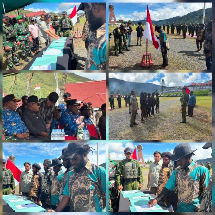 Lima Anggota OPM Mewoluk Ikrar Kembali ke NKRI, Awal Baru Menuju Perdamaian di Puncak Jaya