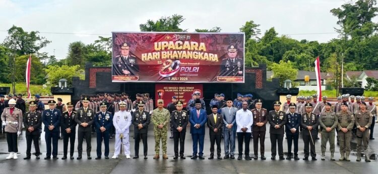 Polres Mimika Gelar Upacara Hari Bhayangkara ke-80, Polri Harus Semakin Profesional dan Dekat dengan Masyarakat