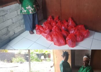 Warga Suku Mee di Timika Terima Bantuan Paket Sembako dari Pemerintah Pusat