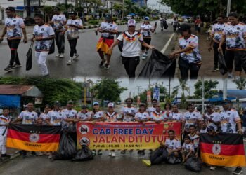 Tunjukkan Loyalitas, Fans Jerman Timika Ramaikan Car Free Day dan Gelar Bersih-Bersih