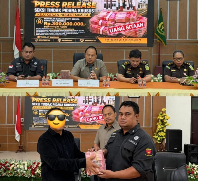 Kejari Mimika Sita Rp300 Juta dalam Penyidikan Dugaan Korupsi Proyek Lahan 150 Hektare pada Dinas Tanaman Pangan