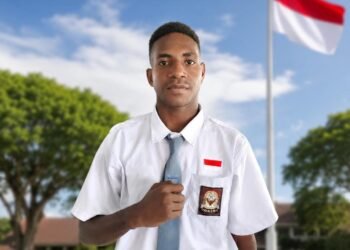 Jatuh di Pantohir, Nikolaus Timakonama Gagal ke Paskibraka Nasional, Tetap Wakili Mimika di Tingkat Provinsi