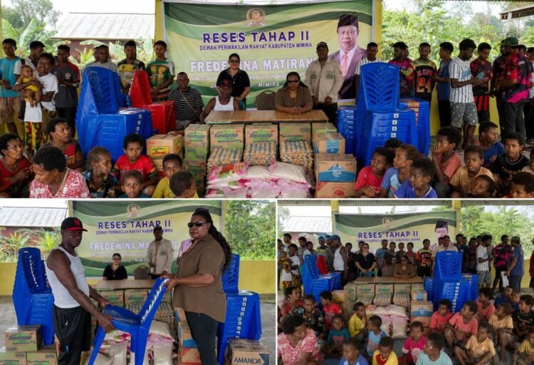 Reses Tahap II di Kampung Mioko, Fredewina Matirani Serahkan Kursi untuk Gereja, Siap Kawal Aspirasi Warga