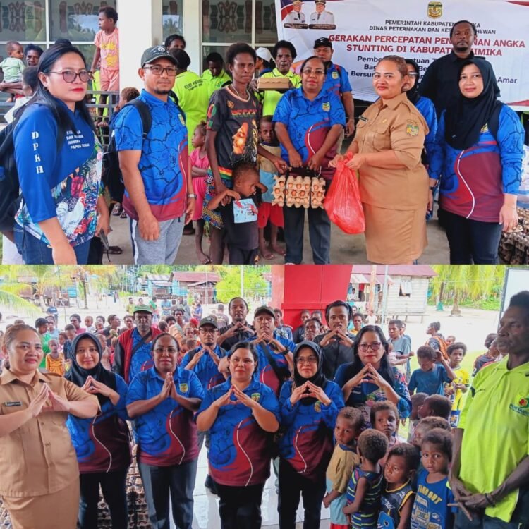 Pemkab Mimika Jemput Bola ke Pesisir Amar, Salurkan Bantuan Gizi untuk Tekan Stunting