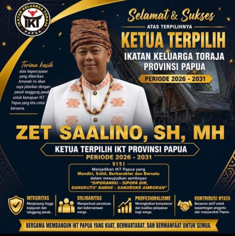 AKBP Zet Saalino Putra Sarira Pimpin IKT Papua Periode 2026–2031, Usung Visi Organisasi yang Mandiri dan Solid