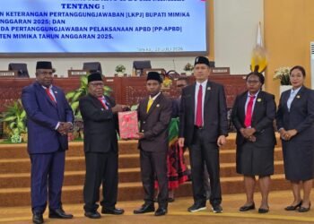 Pendapatan Daerah Mimika 2025 Tembus Rp6,05 Triliun, Wabup Sampaikan LKPJ ke DPRK