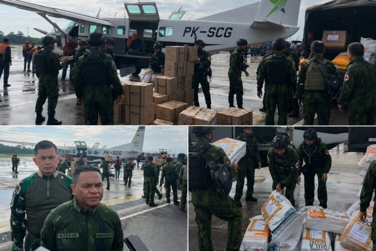 Koops TNI Habema Kirim Bantuan Kemanusiaan ke Tiga Distrik di Puncak Jaya