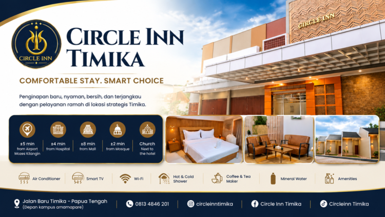 CIRCLE INN Timika, Pilihan Penginapan Nyaman dan Terjangkau Dekat Bandara Mozes Kilangin