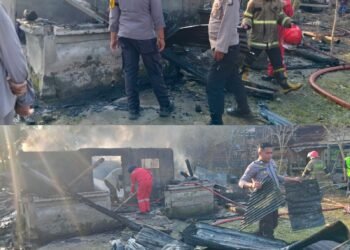 Rumah Panggung Kayu di Malangke Ludes Terbakar, Kerugian Ditaksir Rp150 Juta