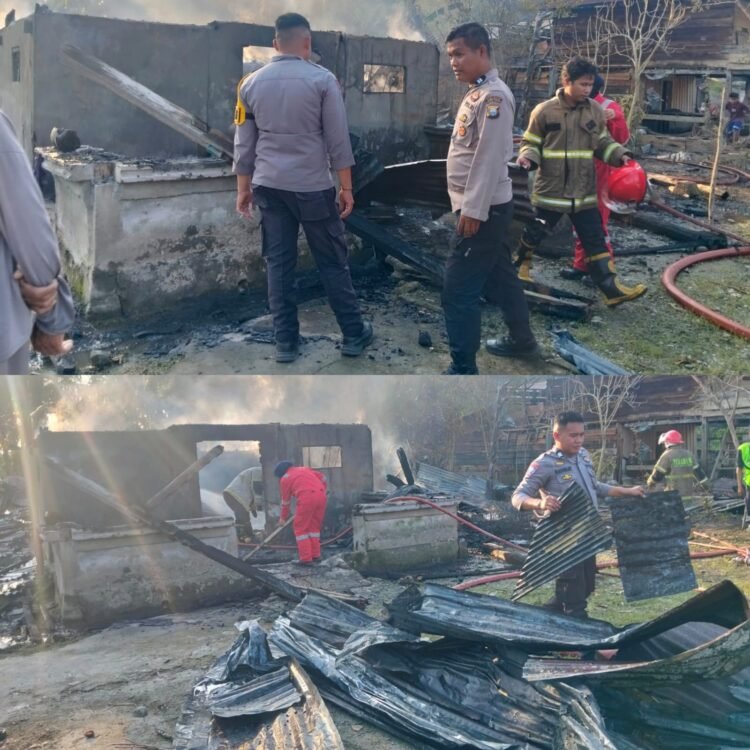 Rumah Panggung Kayu di Malangke Ludes Terbakar, Kerugian Ditaksir Rp150 Juta
