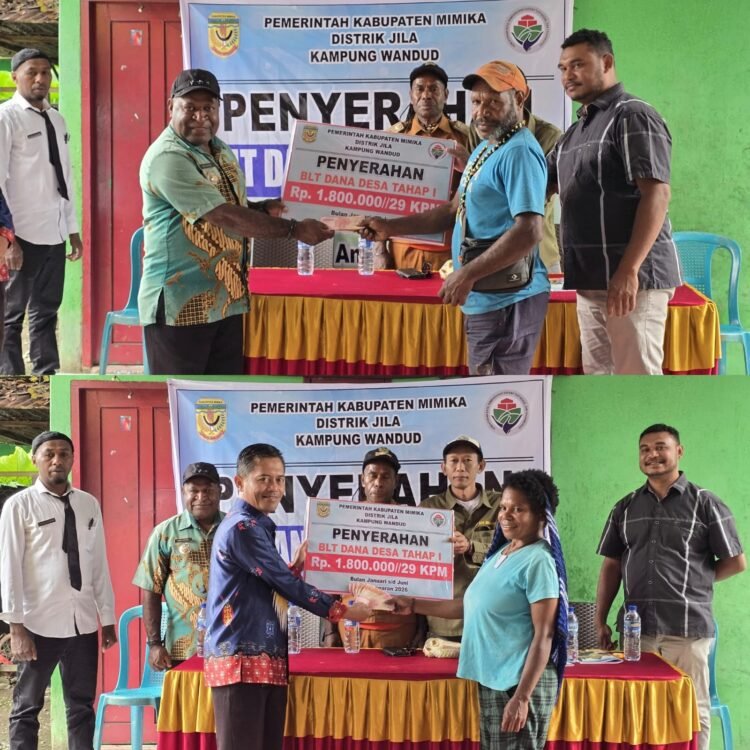 Penyerahan BLT Dana Desa Tahap I di Kampung Wandud Distrik Jila, Warga Terima Rp1,8 Juta per Keluarga