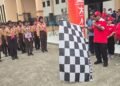 Wakil Bupati Mimika Lepas 38 Peserta Gerak Jalan Kreasi Putri Sambut HUT ke-81 RI