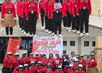 Semarak HUT ke-81 RI, JPM Tunjukkan Kekompakan Lewat Gerak Jalan Kreasi