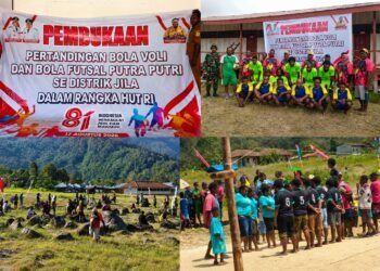Semarak HUT RI ke-81, Distrik Jila Gelar  Lomba Voli dan Futsal Putra-Putri