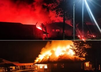 Diduga Kecewa Dana Desa Dipotong, Ratusan Warga Bakar Sejumlah Kantor Pemerintah di Puncak