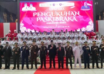 54 Anggota Paskibraka Mimika Dikukuhkan, Siap Kibarkan Merah Putih