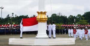 Bupati Johannes Rettob Pimpin Upacara HUT ke-81 RI di Mimika