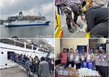 Razia KM Leuser di Pomako, Polisi Temukan 288 Liter Miras Lokal