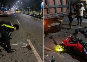 Motor CRF Tabrak Truk Sedang Parkir di Jalan Cenderawasih Timika, Pengendara Luka Berat