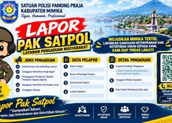 Satpol PP Mimika Buka Kanal Pengaduan Trantibum Berbasis QR Code