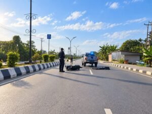 Laka Tunggal di Jalan Poros SP 5, Pengendara Motor Meninggal Dunia