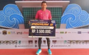 Master Runner Nabire Opa Udhin Raih Juara II Kategori Master di PIP Makassar Run 2026