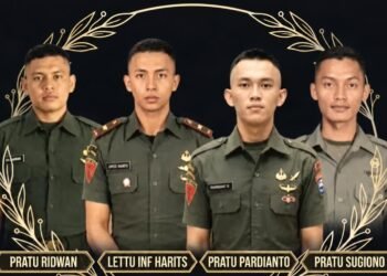 Empat Prajurit TNI Gugur dalam Kecelakaan Mobil di Yalimo Papua