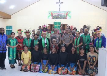 Kapolda Papua Tengah Ajak Jemaat Jaga Toleransi dan Cegah Narkoba Lewat Program Minggu Kasih